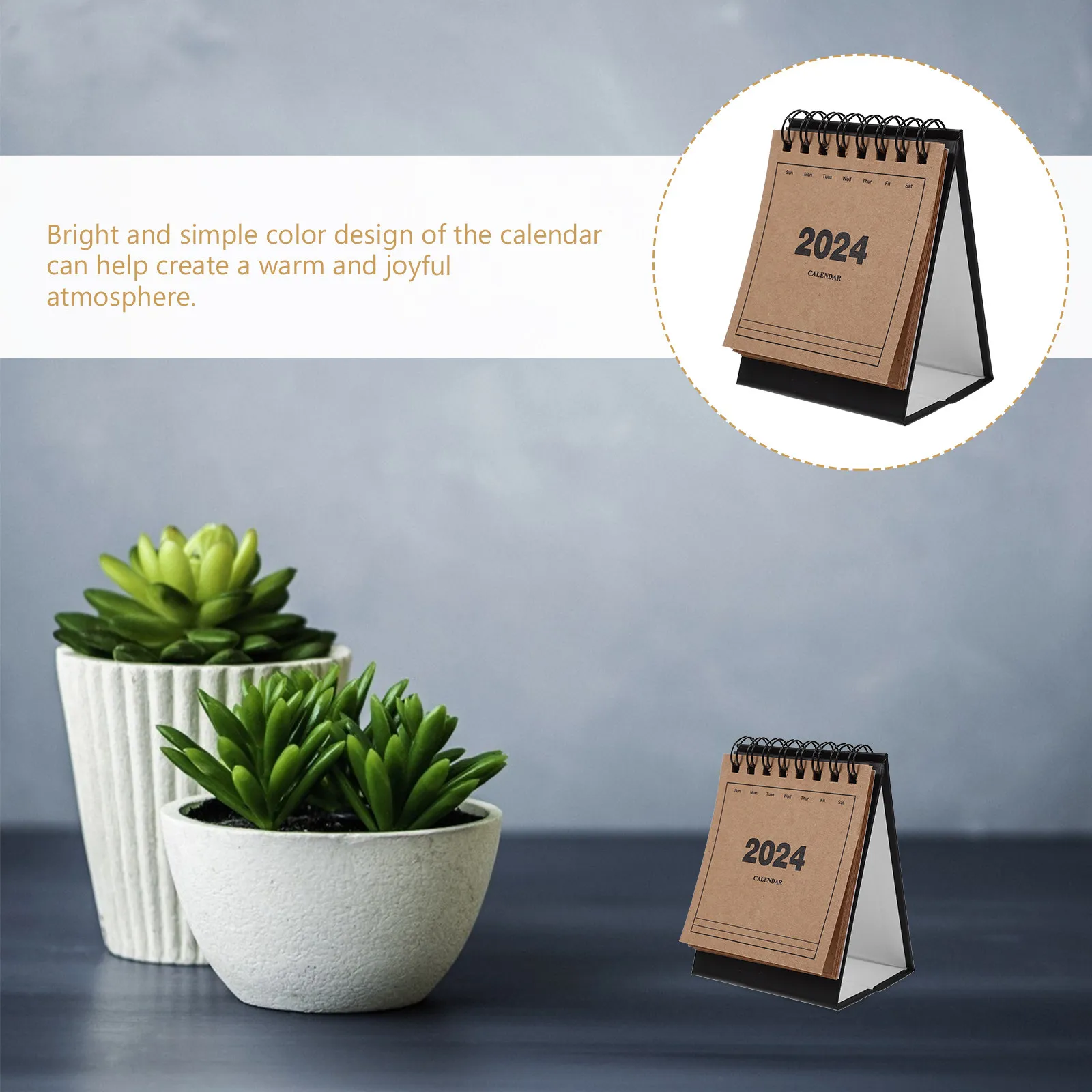 

Настольный мини-календарь 2023-2024, функциональный откидной дизайн, маленький настольный календарь для офиса, дома, ежедневный планировщик, декор