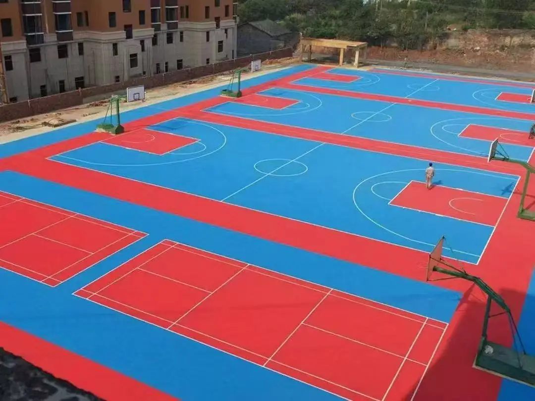 Modern Anti-slip Multi-sport Interlocking Sport Court Flooring Tiles Gym Volleyball Badminton Pickleball Futsal Basketball