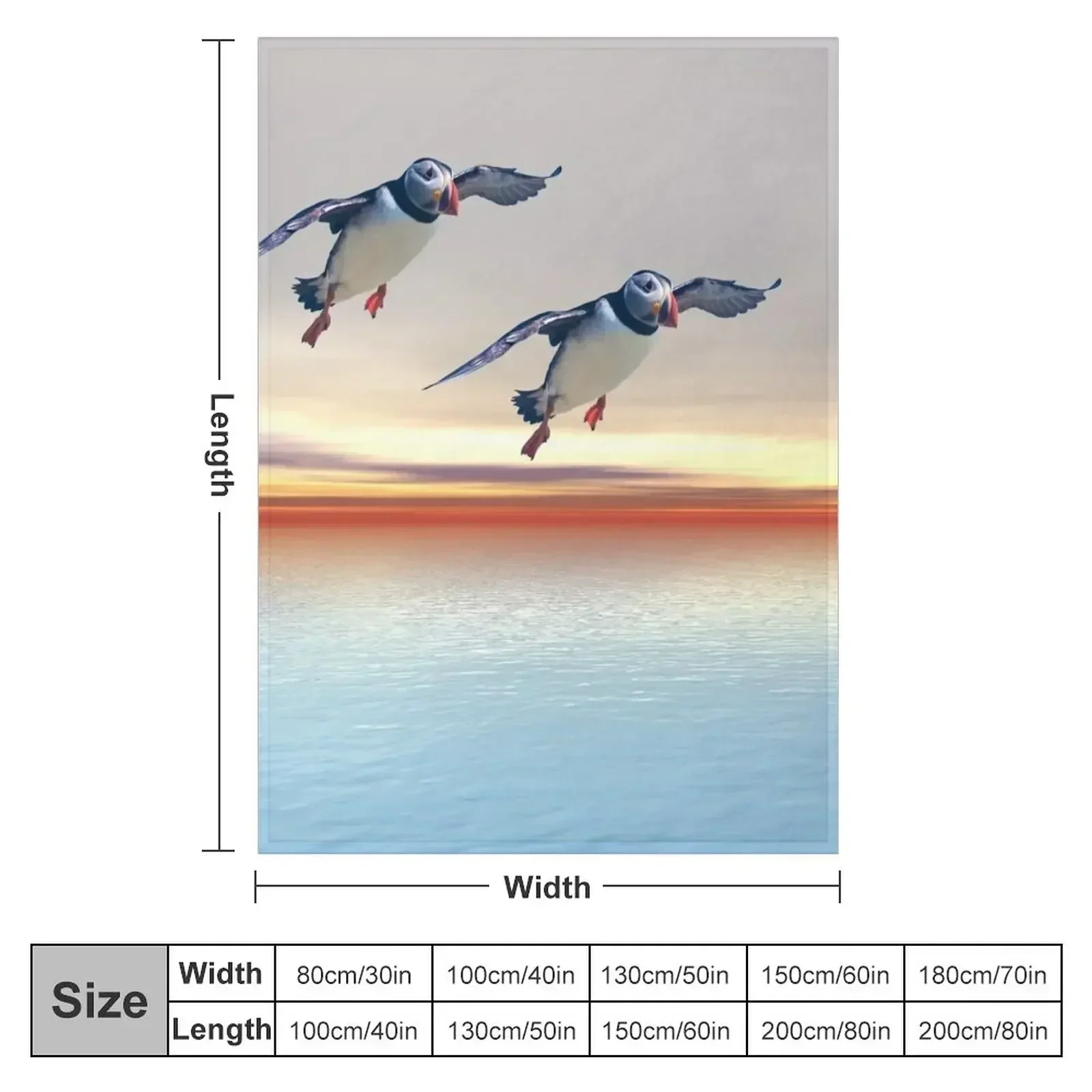 Puffins of the Atlantic Throw Blanket Luxury Thicken Hairy Camping Thin warm winter Blankets