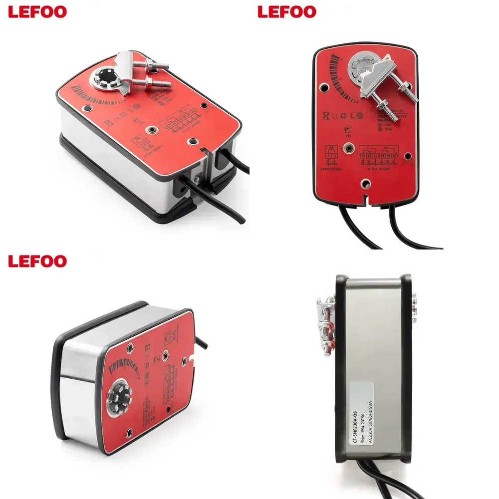 IP54 95 Adjustable Rotation Angle Fail Safe On/Off Type Spring Return Rotary Damper Actuator for HVAC & Air Conditioning