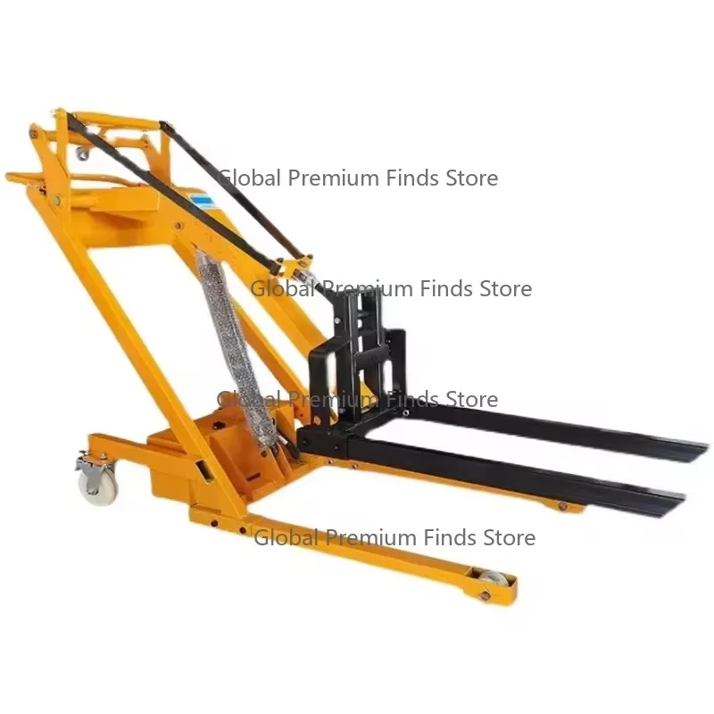 Mini Telescopic Electric Operated Forklift Por-table Multifunctional Small Fork Lift Stacker Warehouse Exclusive