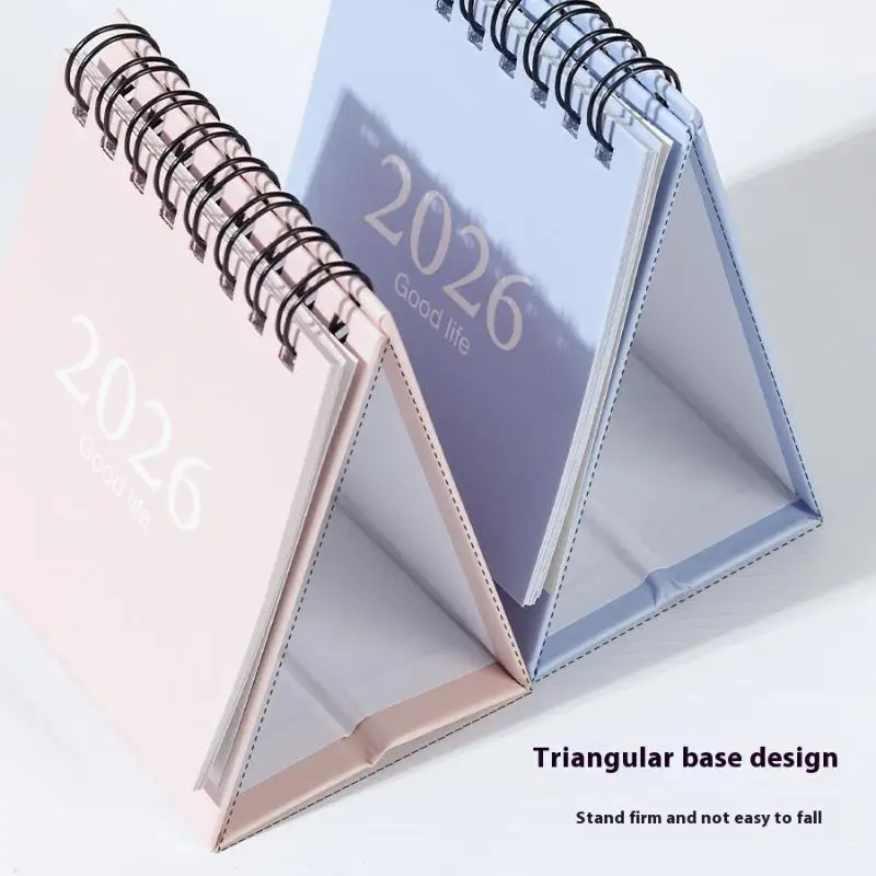 Para programação diária planejamento mini calendário de mesa 2026 pequeno flip calendário semanal criativo bobina calendário planejador