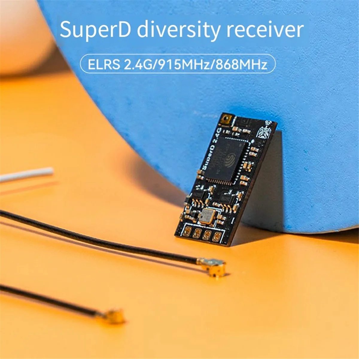 A16Z SuperD ELRS 2.4G Diversity Receiver ExprssLRS RX 2T Antennas TCXO for RC FPV Long Range/Freestyle Drone