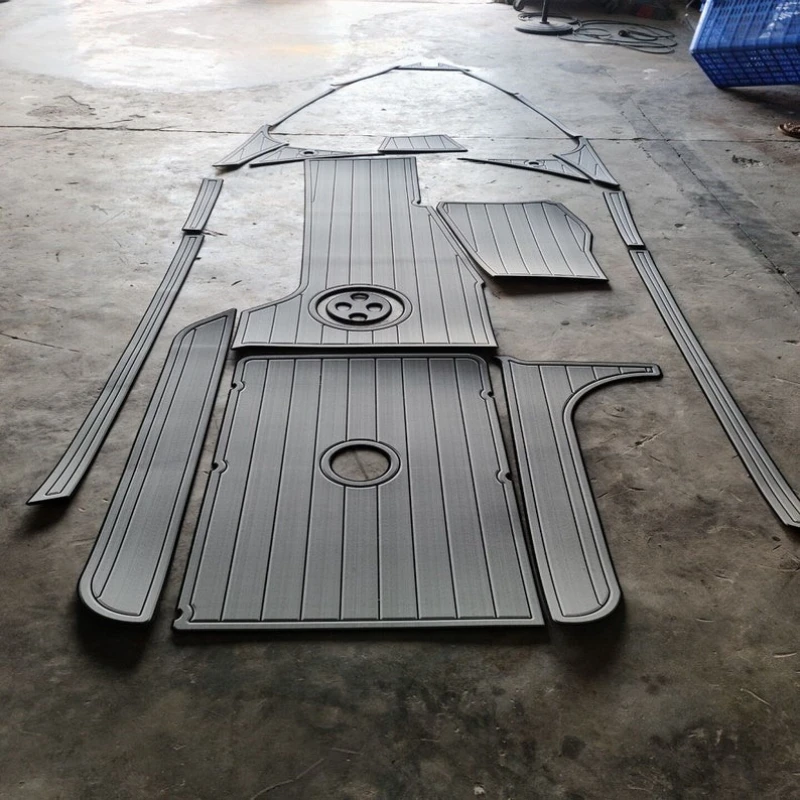 KXKZREN مخصص 2008 ماليبو 20 VTX وسادة قمرة القيادة فو خشب الساج إيفا رغوة صفائح الأرضيات البحرية لليخوت ذاتية اللصق سطح السفينة ورقة حصيرة