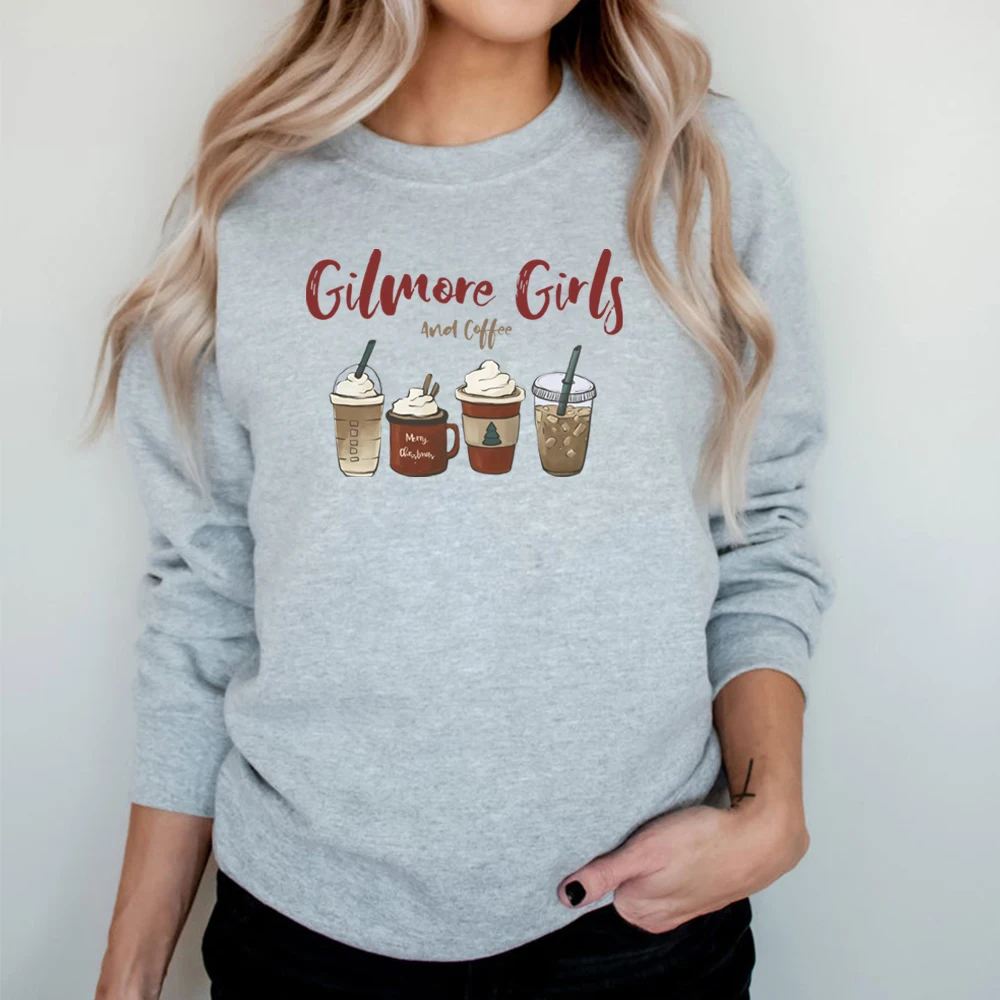 Lorelai Gilmore Girl Sweatshirt Gilmore Girls and Coffee Hoodie Stars Hollow Christmas Coffee Crewneck Sweatshirt Xmas Party Top