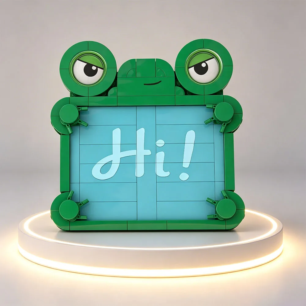 MOC 170+PCS  Theme Frog Tablet Creative DIY Building Block Models, Birthday Party Supplies, Festival Party Gifts