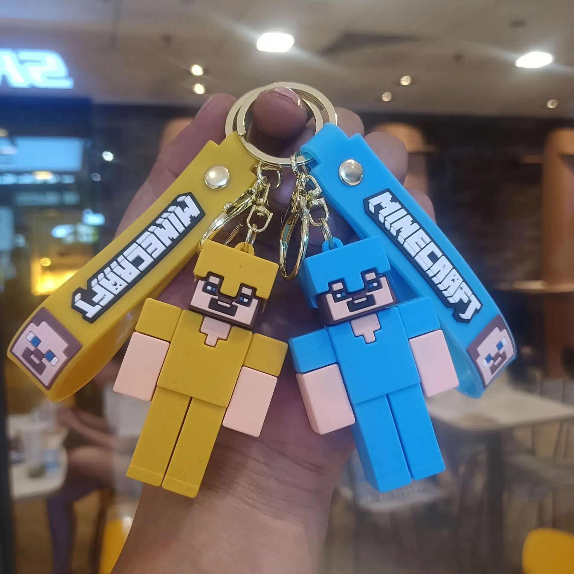 

Anime My World Trendy Acrylic Keychain with Cartoon Characters Bag Charm Backpack Pendant Car Keyring Fun Gift for Friends