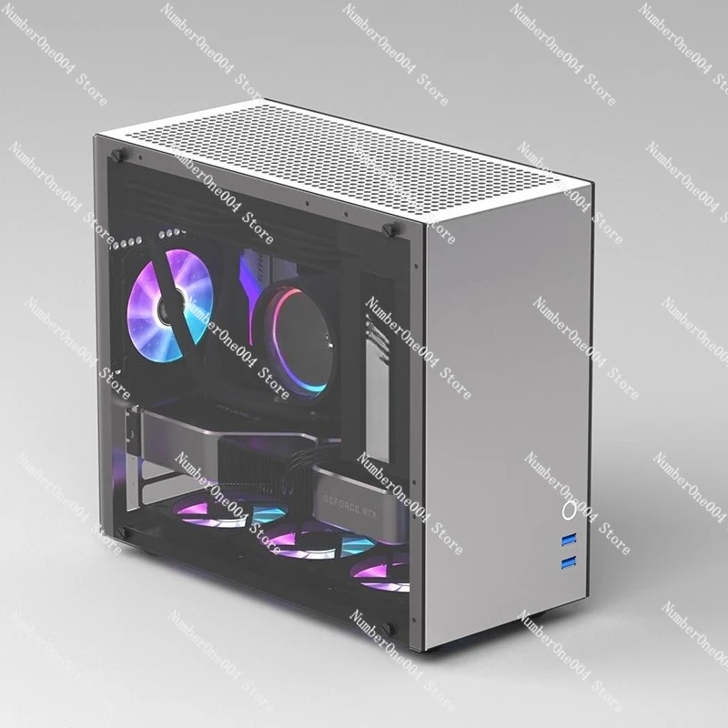 

M8 Compact MATX Case - ATX PSU Support, Dual Radiator Mounts, Aluminum Frame with Tempered Glass Panel