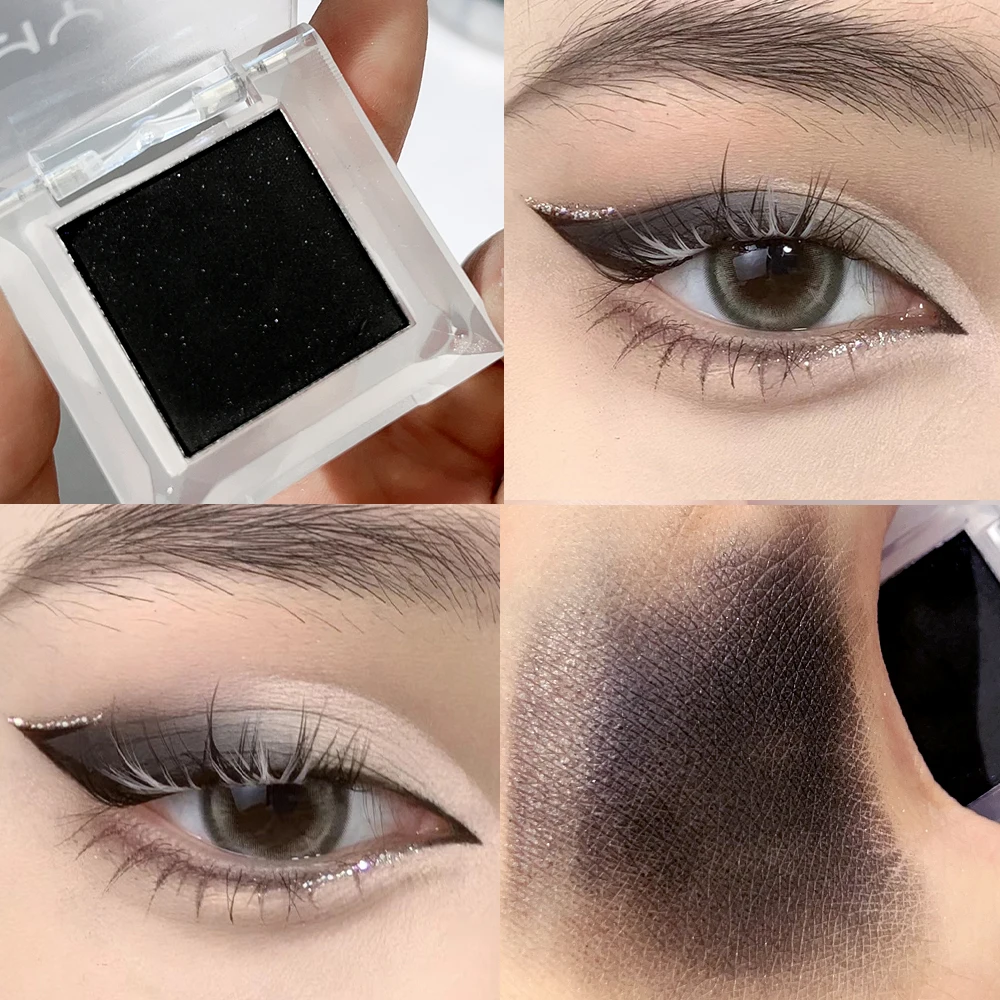 Matte Highlight Eyeshadow Palette Monochrome White Black Eye Shadow Powder Eyes Lying Silkworm Shimmer Face Highlighter Cosmetic