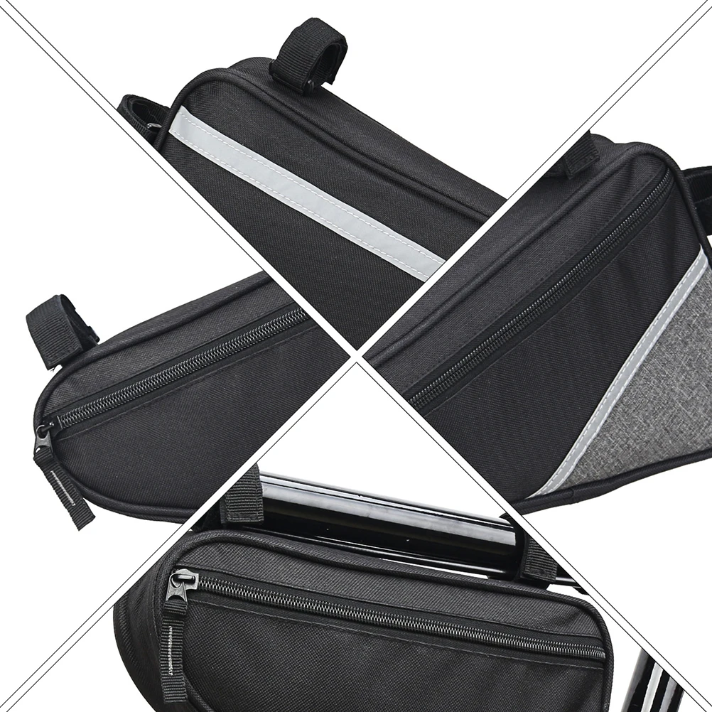 

Waterproof Front Frame Bike Pouch Durable Thick Material Easy Install Medium Capacity Cycling Essentials Water for Bike