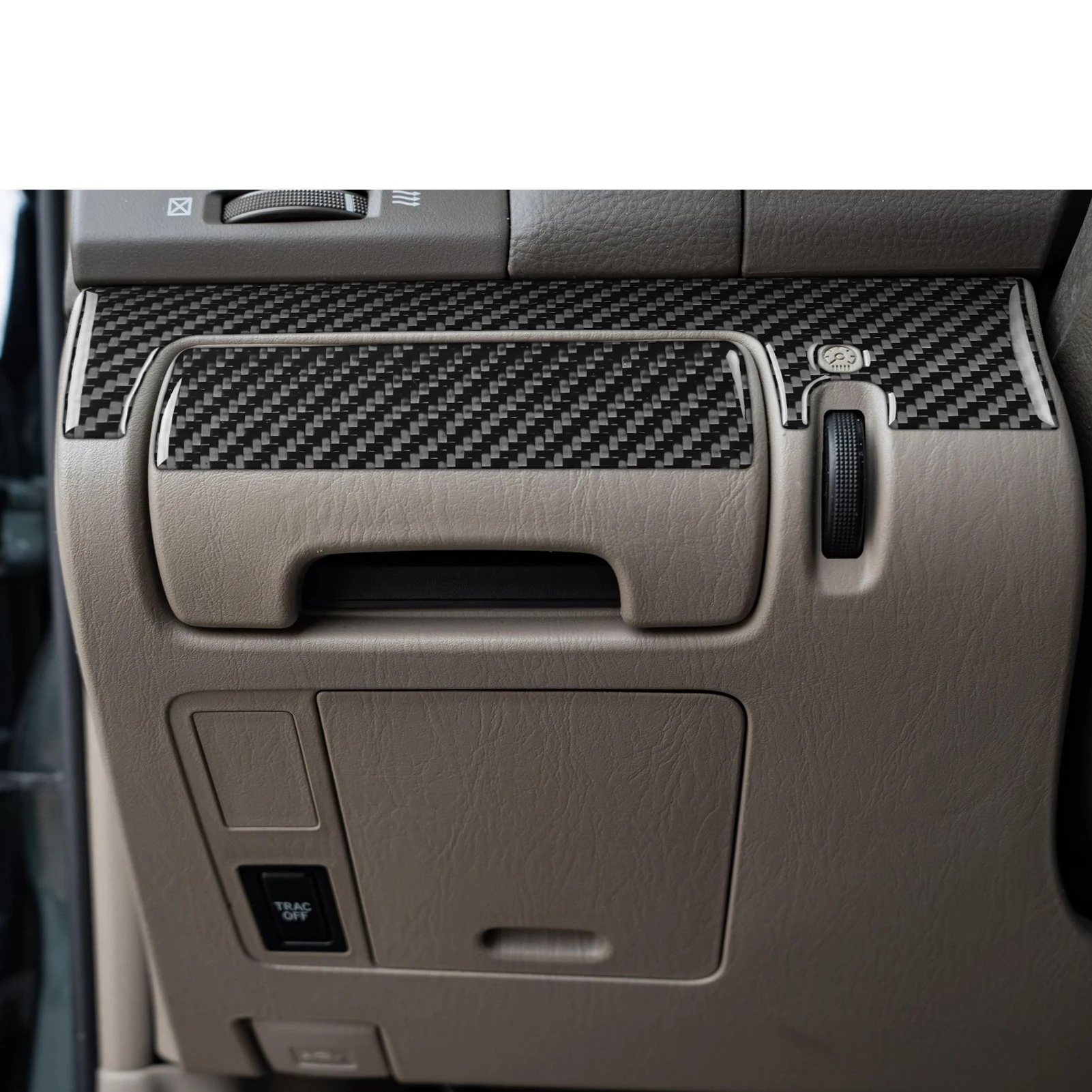 For Toyota Camry XV30 2002-2006 Carbon Fiber Driver's Side Storage Box Panel Cover Trim Set Car Accessories Decoration Sticker