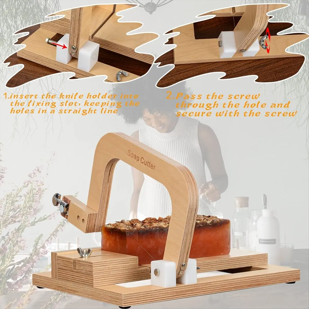 【A03R】 15 PCS Soap Cutter Replacement Wires, Stainless Steel Slicer Wire Soap Strings Cheese Slicer Cutter Wires