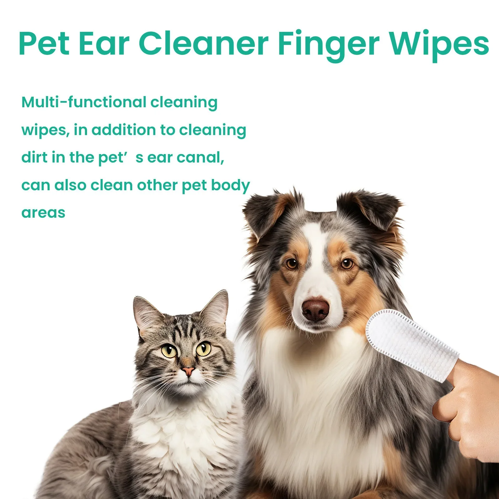 Pet Cleaning Wipes Dog Teeth Strain Cat Tear Puppy Earwax Soft Mite Removal Oral Care Disposable Deodorizing Eye Cleaner for Dog