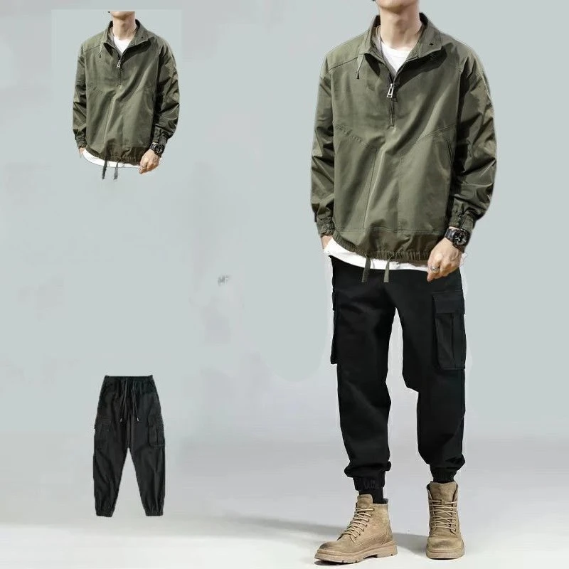Spring Autumn New Men's Shell Jacket Coat Korean Style Trendy Stylish Casual Versatile Complete Outfit Menswear view 6