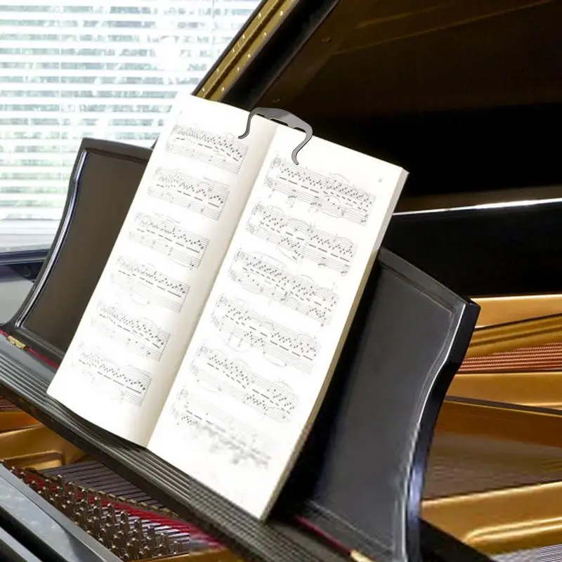 Piano Book Holder Music Bookmark Music Bookshelf Clip Portable Book Clip Page Holder For Sheet Music Stand Piano Book Keyboard