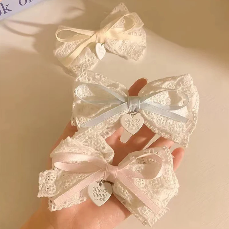 1Pair Sweet Exquisite Lace Bow Hairpins For Women Girls Sweet Versatile Lolita Hair Clips Elegant Hair Accessories Gifts