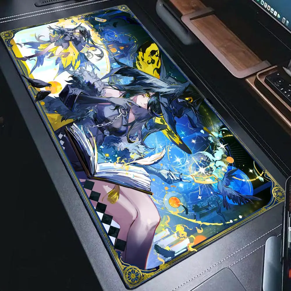 Mouse Pad Blackbird Neverness To Everness Anime Girl Big Mouse Pad Non-Slip Office Accessories Overlock XXL ‌HD Print Desk Mat