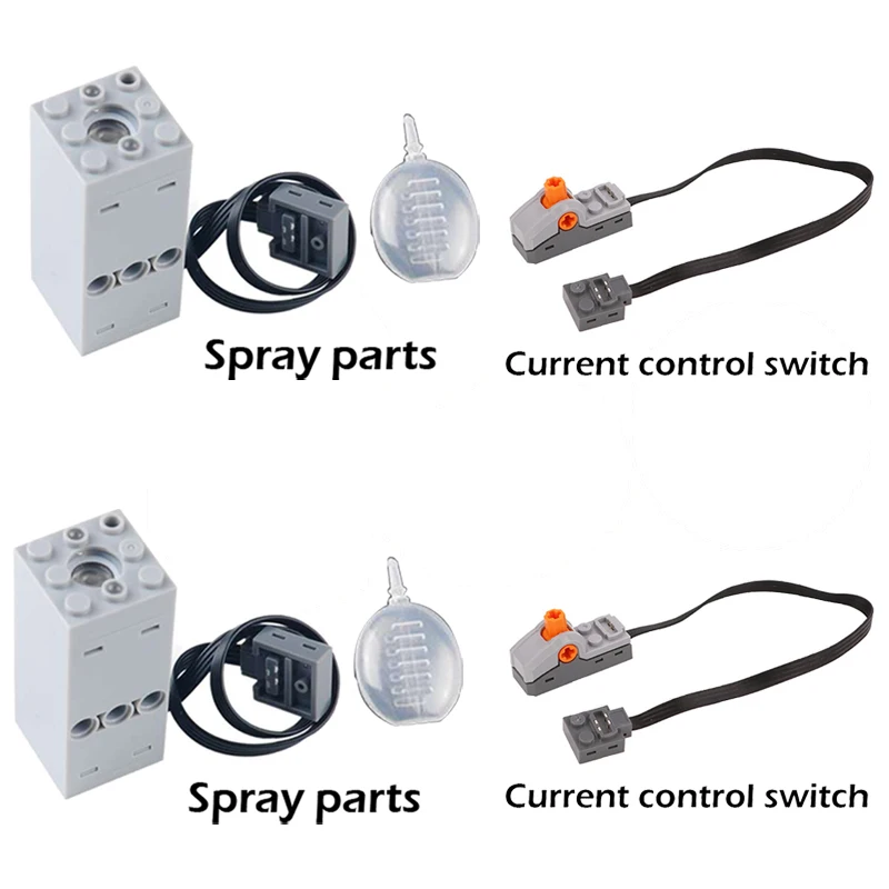 Technische spray rook Motor Sproeier Bakstenen Mold King Fogger voor Legoeds Bouwstenen MOC Trein Auto-onderdelen Motormodel