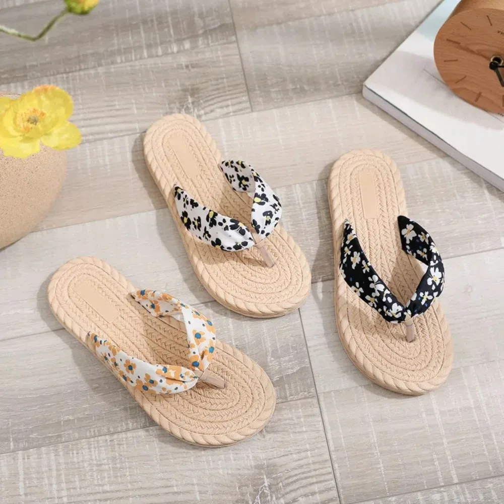 عادية بوهيميا نمط الأزهار الوجه يتخبط عدم الانزلاق إيفا الشرائح الصنادل النساء الحلو لينة وحيد منصة نعال مسطحة امرأة