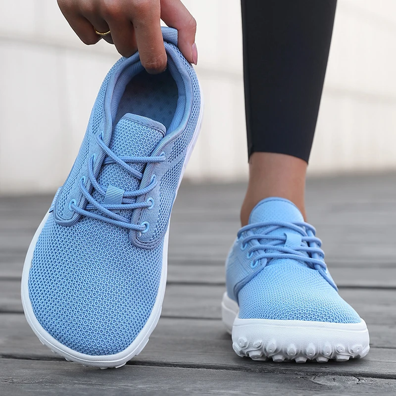 أحذية بيرفوت للرجال والنساء، نسخة واسعة، منصة بسيطة، أحذية رياضية للمشي، بأربطة، خفيفة الوزن، أحذية جري كاجوال #2