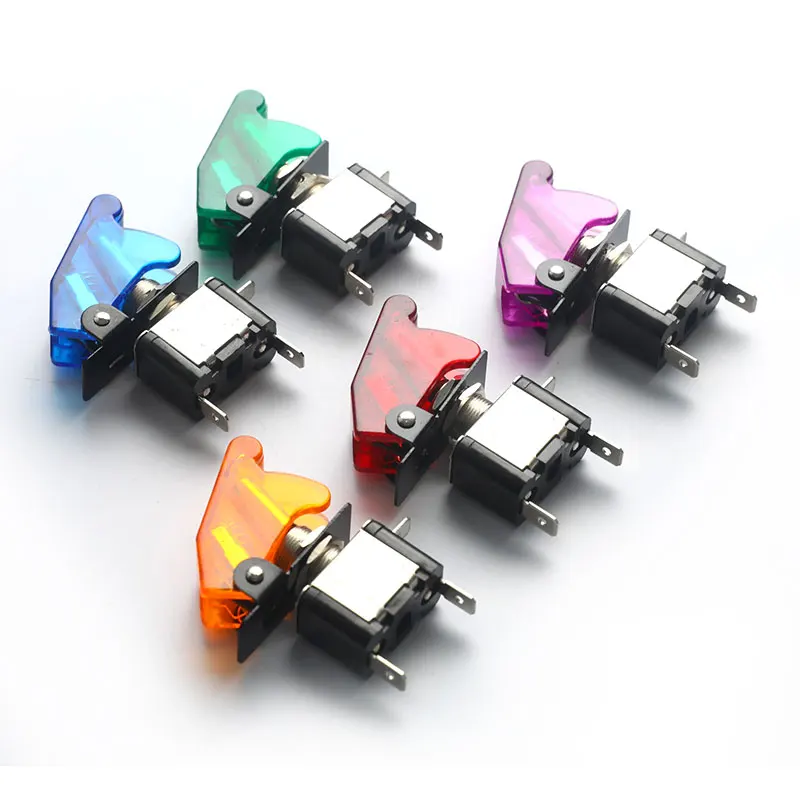 New【Car Truck Illuminated Led Toggle Switch Safety Aircraft Flip Up Cover Guard 12V】