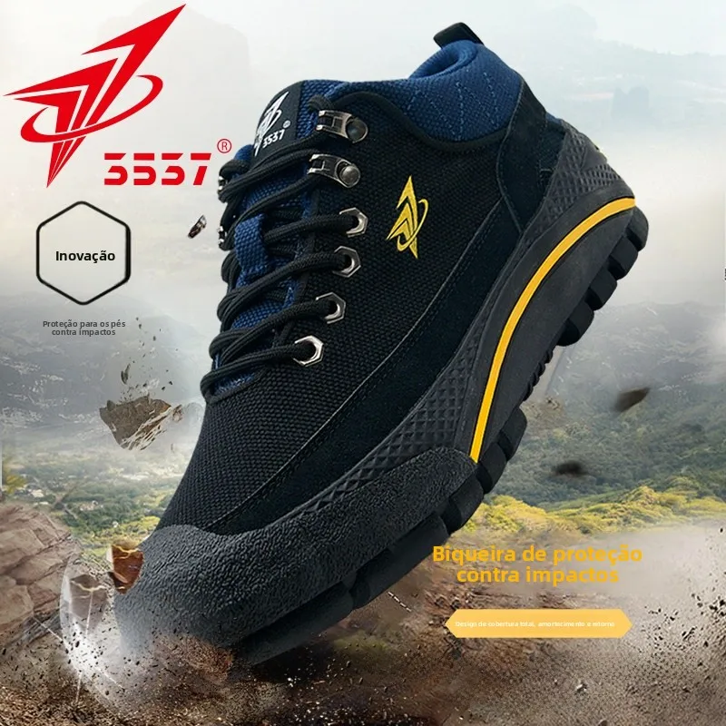 men's-mid-cut-breathable-work-boots-outdoor-climbing-anti-slip-wear-resistant-construction-site-labor-protection-shoes