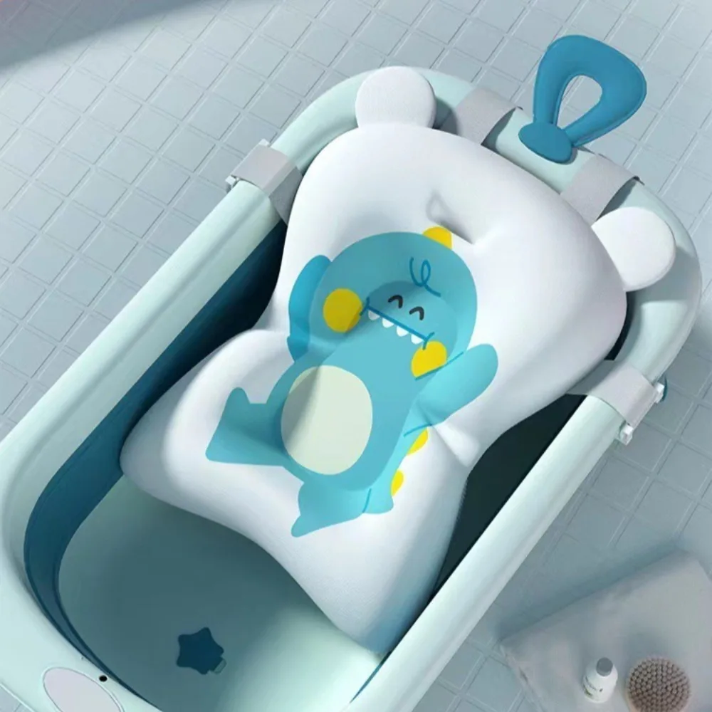 Newborn Baby Bath Support Mat Non Slip Bath Cushion Infant Sit Lie Tub Pad Floating Shower Accessory for Toddler Bathing Care