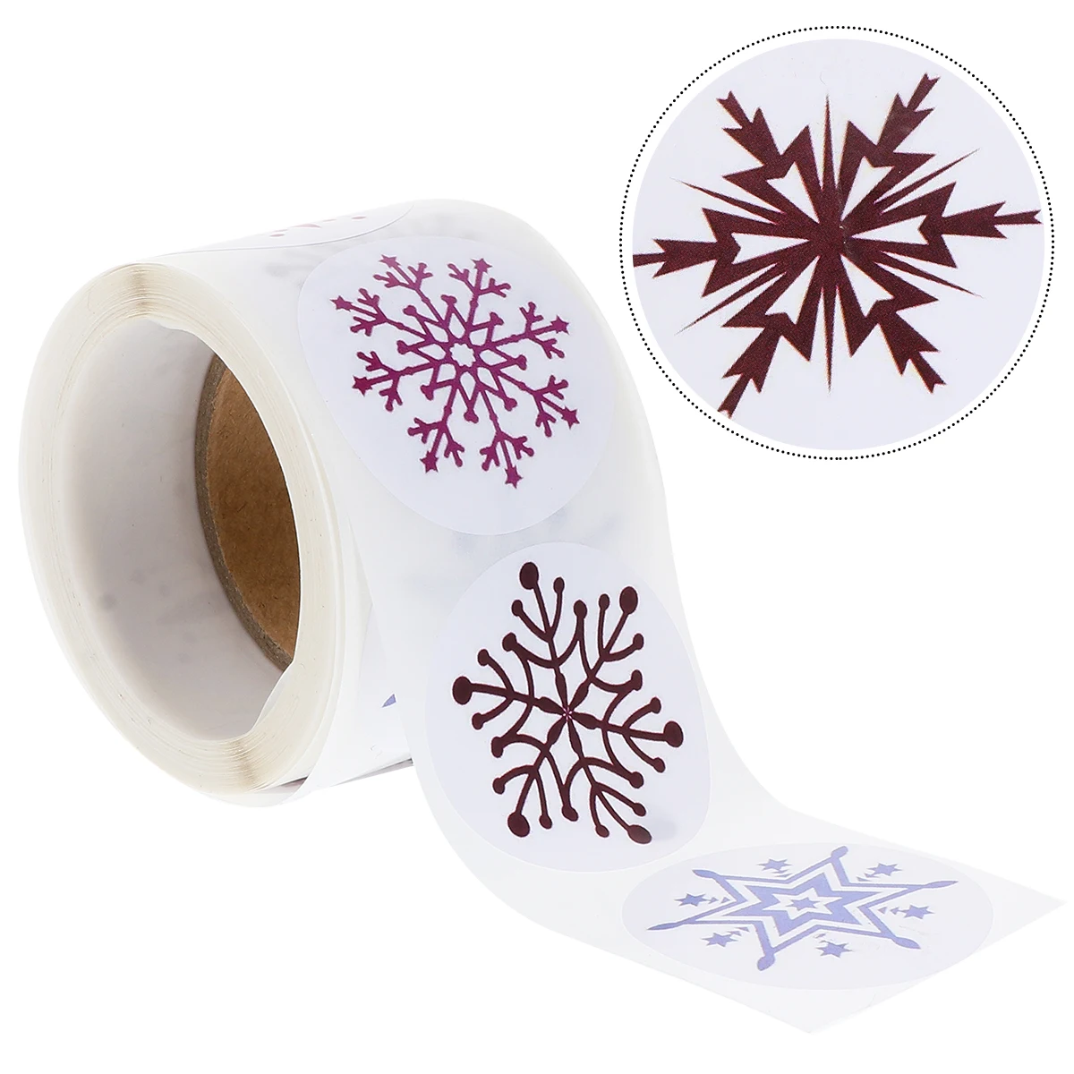 

200Pcs Snowflake Gift Stickers Christmas Self-Adhesive Candy Biscuit Bag Stickers Xmas Decor Self-Adhesive Sticker