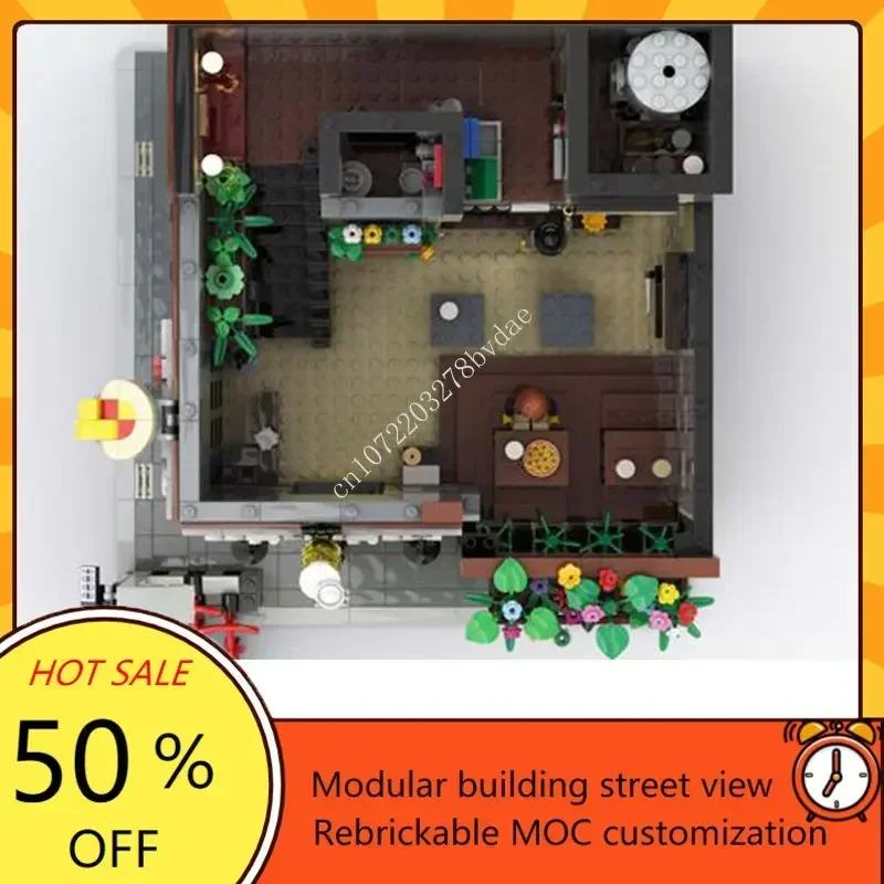 Brauerei & Pizza Shop modulare Moc kreative Straßen ansicht Modell Bausteine Architektur DIY Bildung Montage Modell Spielzeug Geschenke