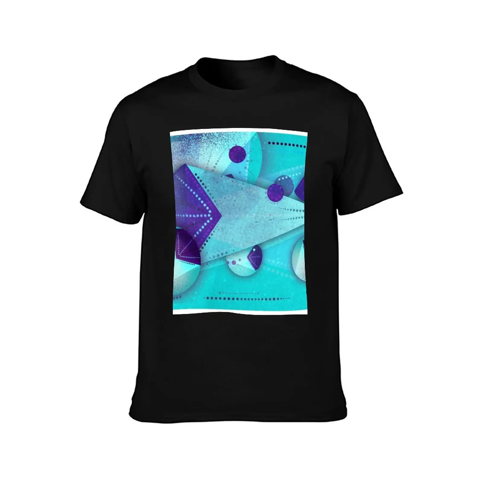 Cyber Purple- A stream of shapes and colors T-Shirt customs vintage anime figures vintage clothes shirts men