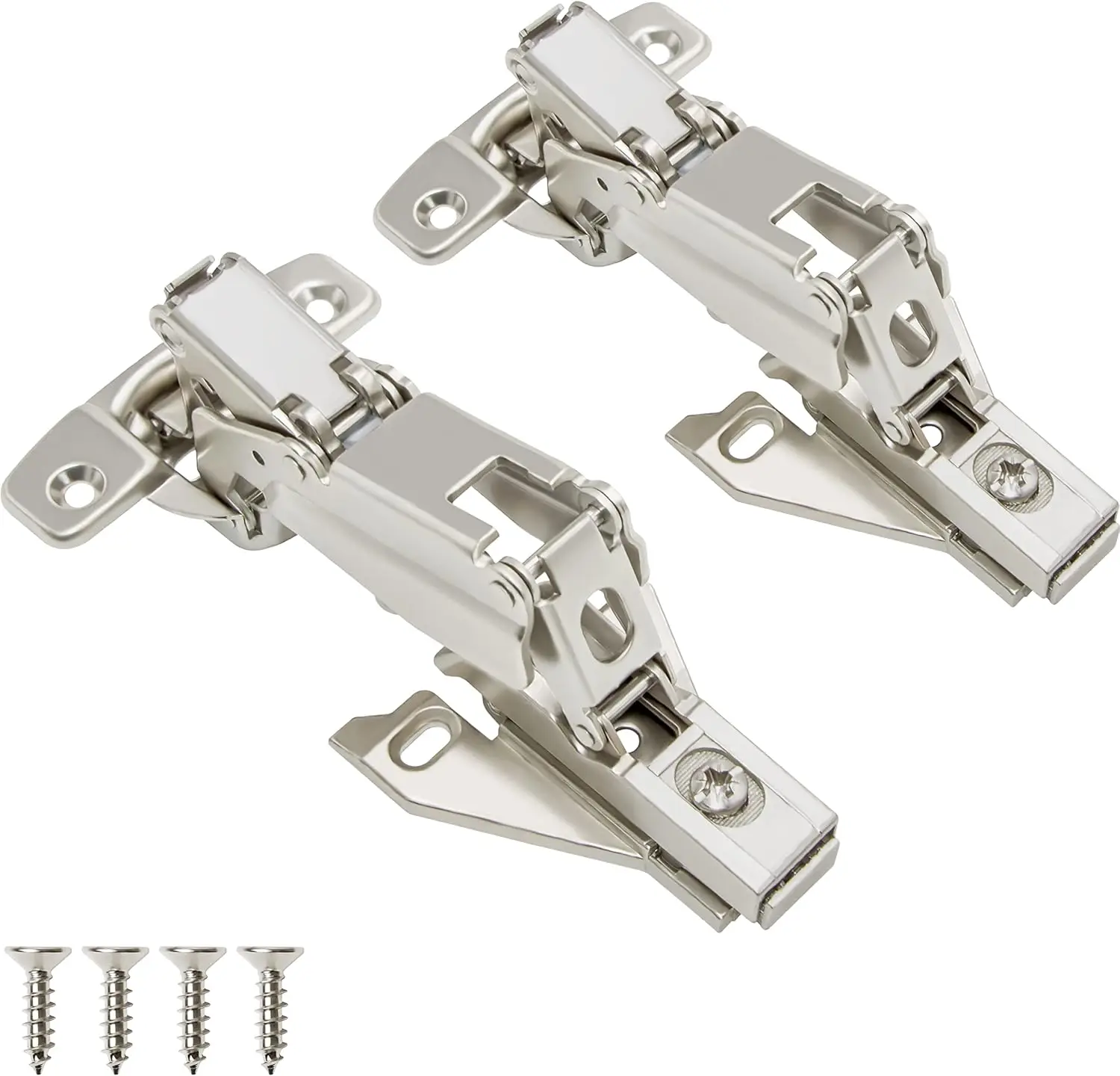 

165° Full Overlay Self-Closing Cabinet Hinges, 1 Pair, Lazy Susan Corner Cupboard, 3-Way Adjustable, with Screws