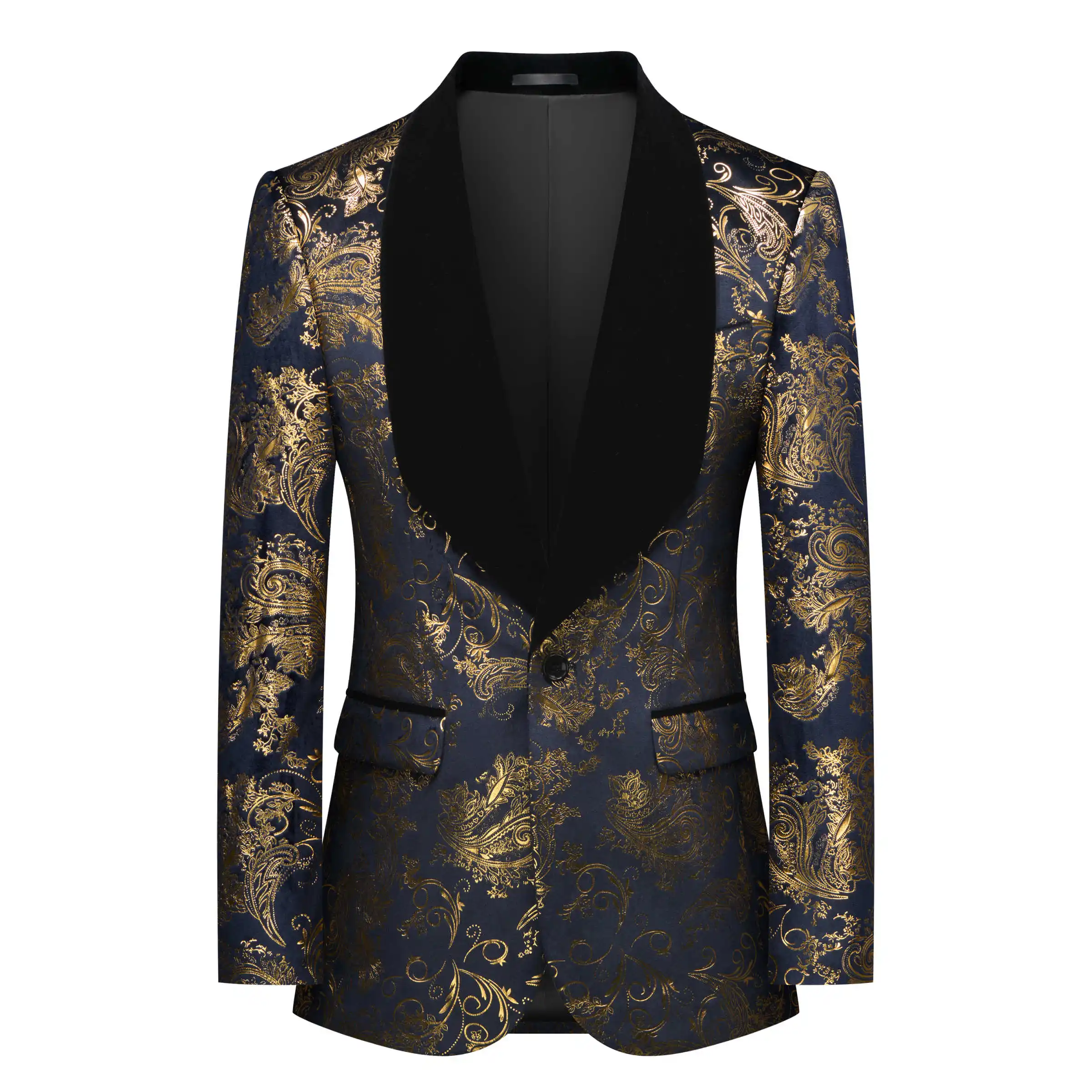 Jas Pria Jacquard untuk Bisnis, Pernikahan, Jas Pria Nyaman 2-Potong (Jas & Celana), Dibuat Sesuai Pesanan, untuk Pengantin Pria, Pendamping Pengantin, Acara Formal, Stok Tersedia