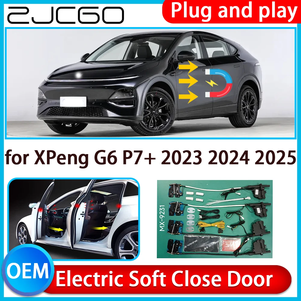 ZCJGO for XPeng G6 P7+ 2023 2024 2025 Auto Pull Car Soft Close Kit Door Power Latch Electric Door Catch Soft Closing Assist