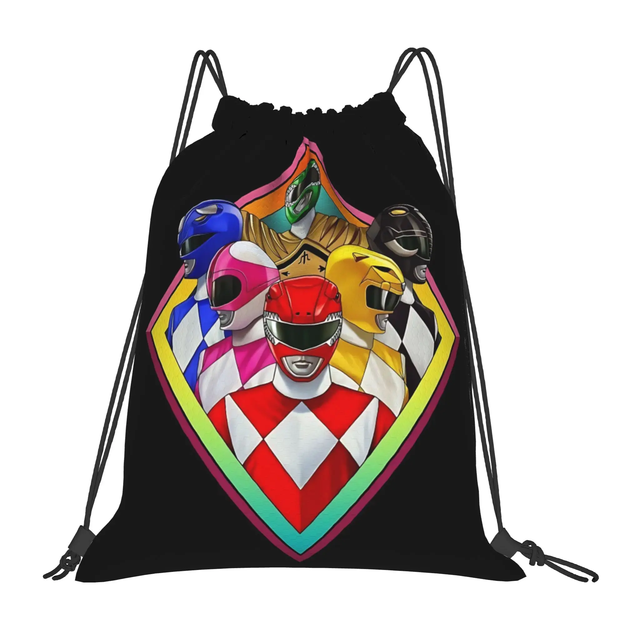 For travel Pouch Super Sentai best gift Kawaii Drawstring Bags Hiking Shoe Clothes Storage Multi-function Teen Portable Rucksack