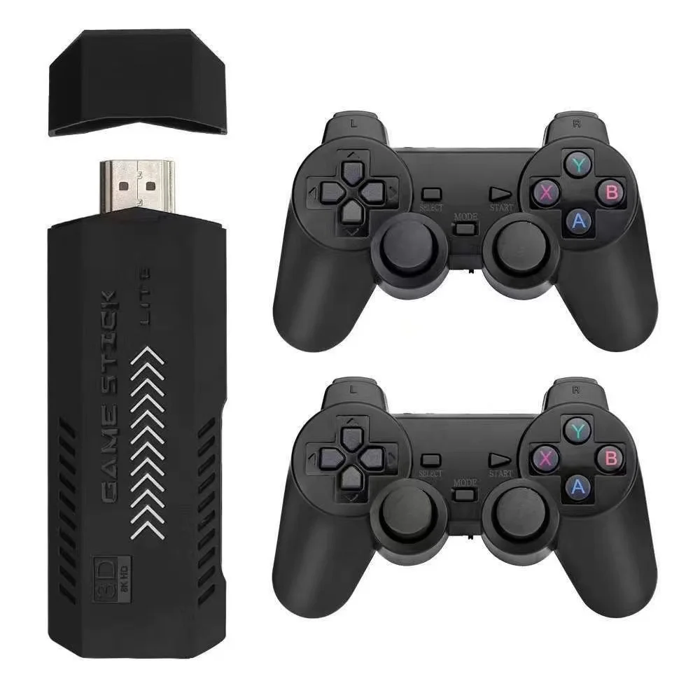 X2 لعبة فيديو وحدة التحكم عصا 4K HDMI إخراج 64 جيجابايت ألعاب كلاسيكية ريترو وحدات تحكم لاسلكية مزدوجة لعبة وحدة التحكم عصا