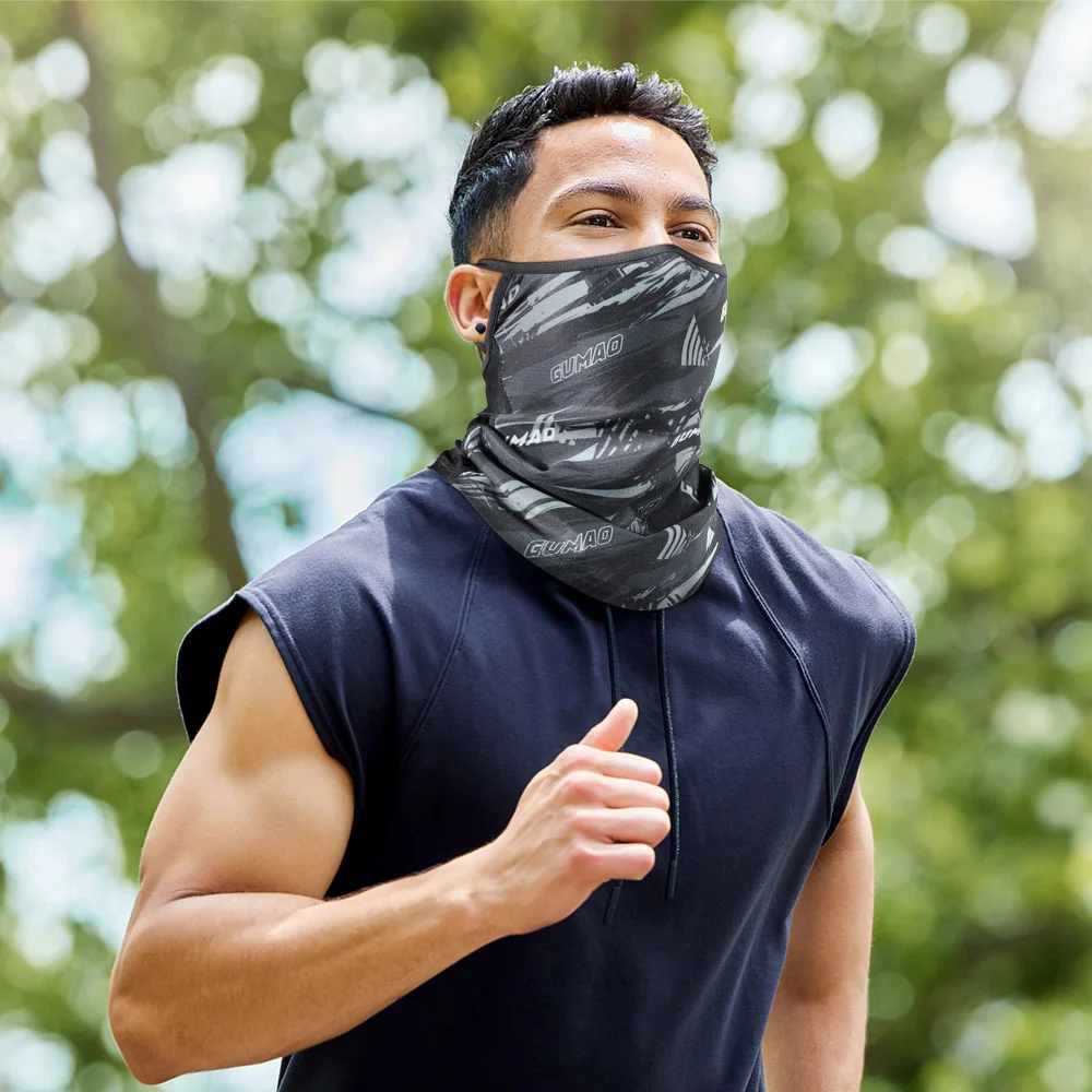 Protetor solar de refrigeração de gelo mulheres verão anti-uv rosto de secagem rápida cachecol respirável pescoço proteção pendurado orelha loops