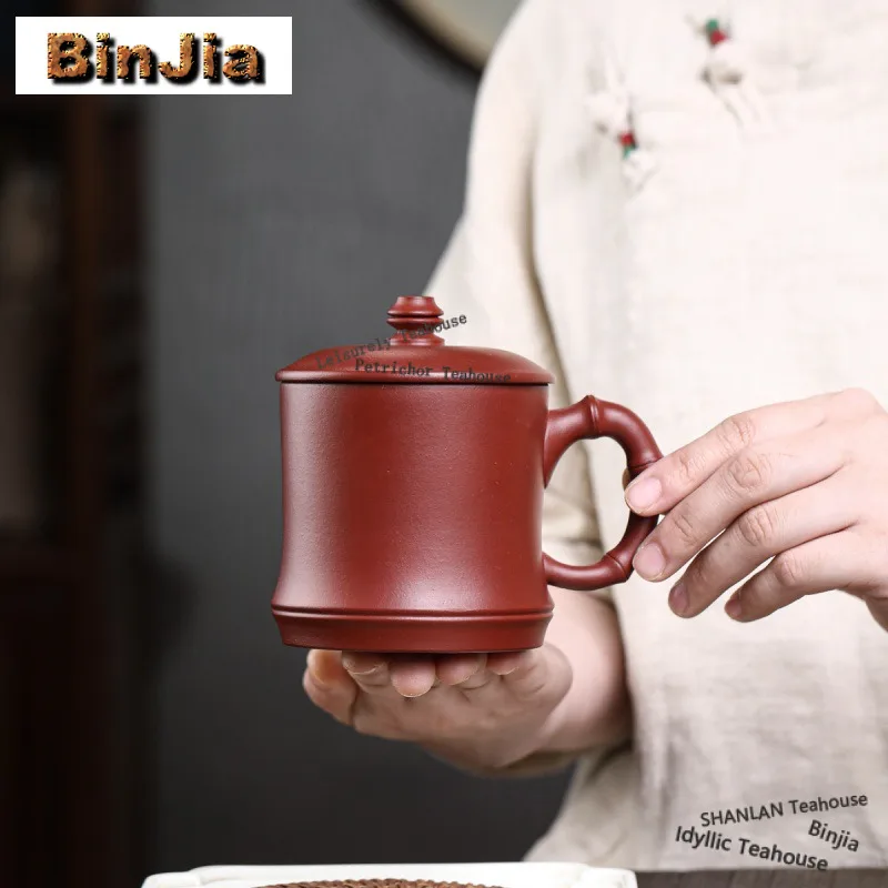400ml Yixing Purple Clay Raw Ore Dahongpao Mud Coffee Mug Cappuccino Latte Cup Afternoon Tea Mug Office Water Cup Tea Services