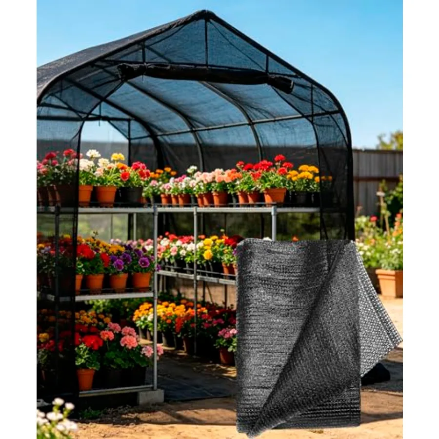 

Sun Shade Cloth, 40%-50% Sun Block Mesh Net, 20Feet x 40Feet Breathable Black Screen for Garden Greenhouse Patio Plants Vegetab