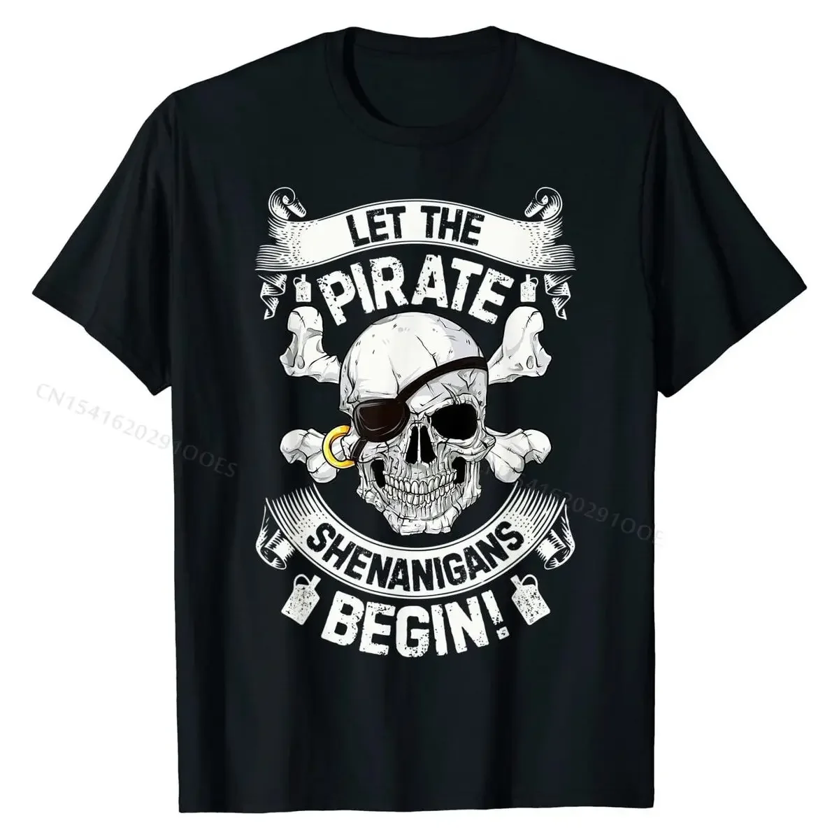 Let The Pirate Shenanigans Begin Shirt  Roger Men Gifts Cotton Men's Tops Shirt cosie T Shirt  Cute