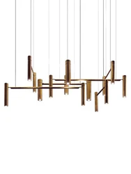 Modern Minimalist Pendant Lights New Trend Dining Room Decoration Lamps Art Deco Metal Line Combination Ceiling Lighting Fixture