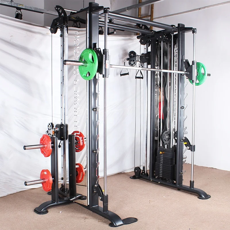 Commercial gym fitness equipment cable crossover multi function smith machine price