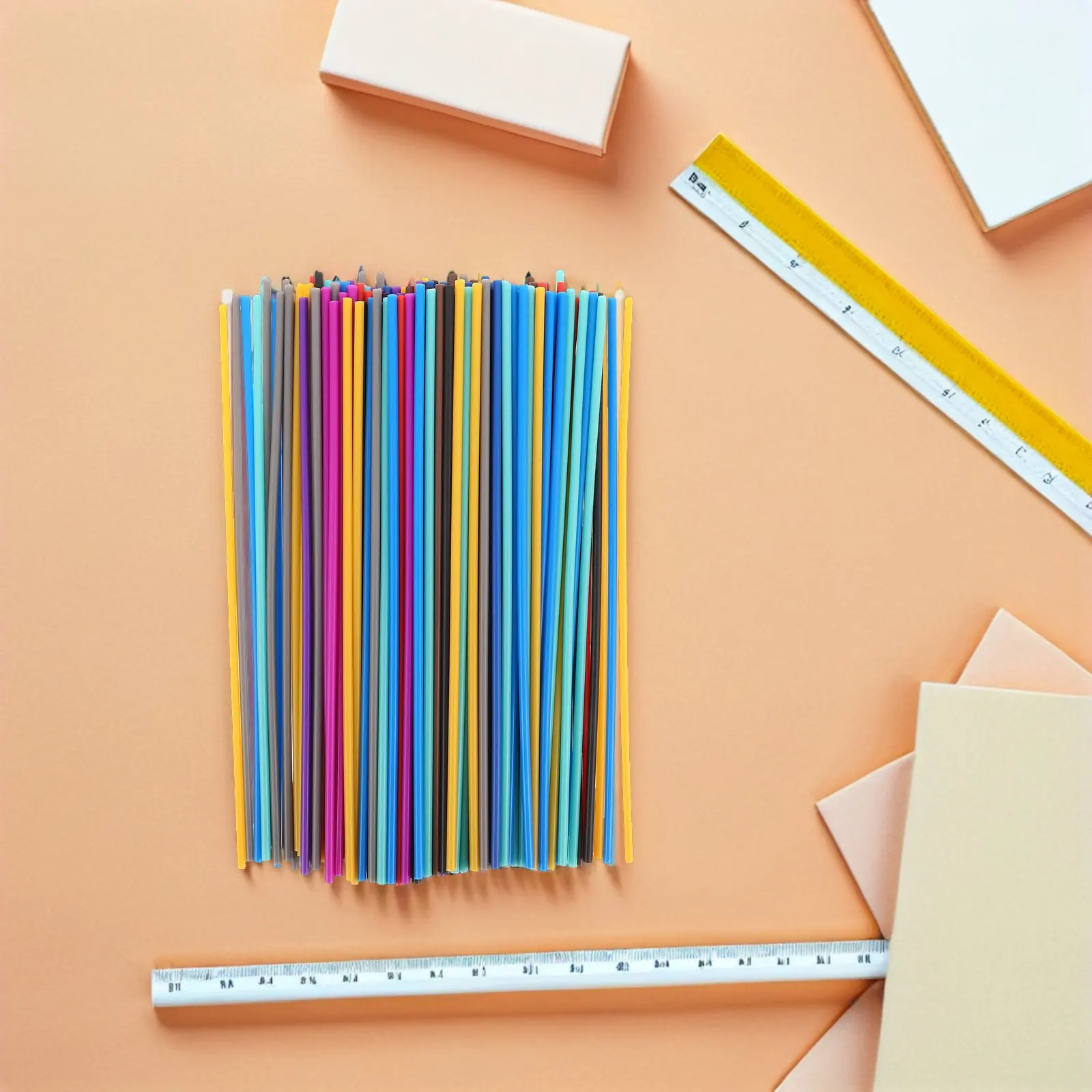 

260 шт. сменных нитей PCL для 3D-ручек, 2,5 мм x 15 см, низкотемпературные, для DIY-проектов, гладкая печать, ассорти