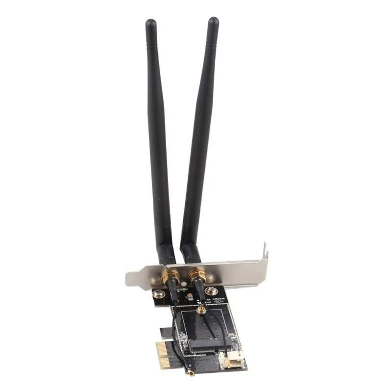 

A52B PCIE-1X to NGFF-E Bluetooth-compatible Wireless Card WIFI WLAN Wireless Card