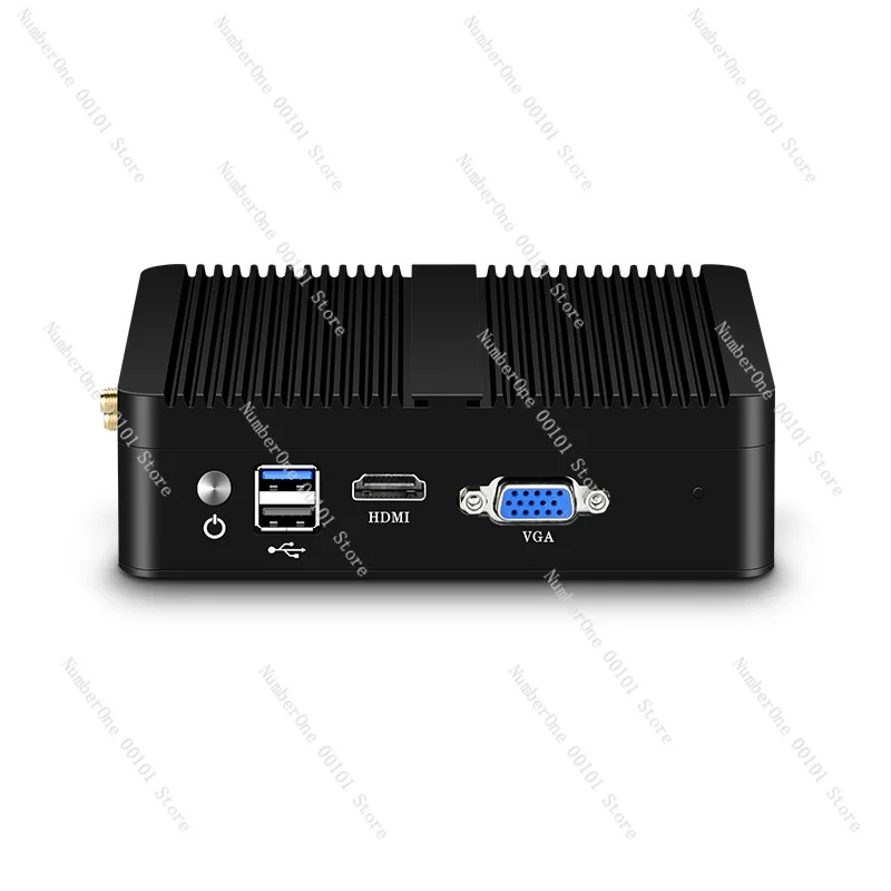 Quad network port, quad-core J1900 fanless mini industrial control host, Aikuai lede dual system soft routing