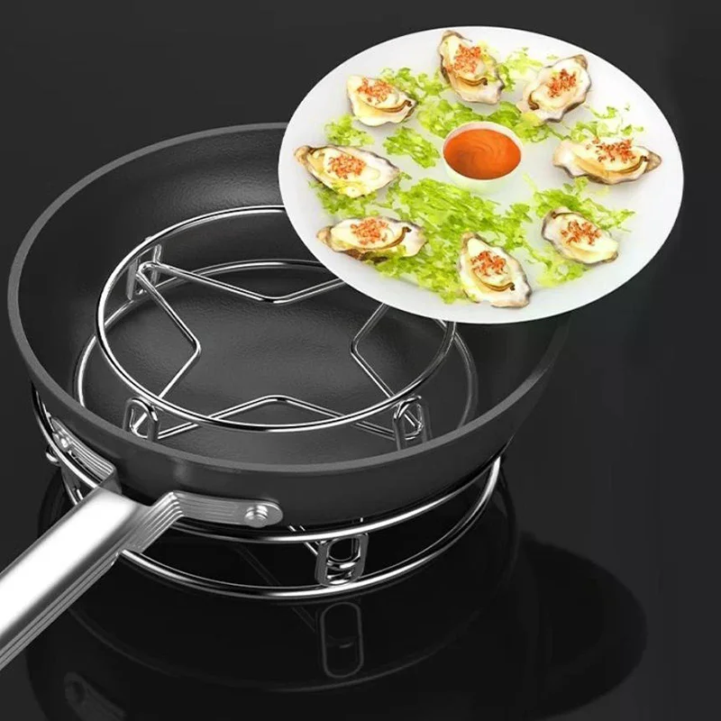 Durable Firmly Kitchen Accessories Pots And Pan Holder Pot Pad Stainless Steel Round Pot Holde Multi-function Place
