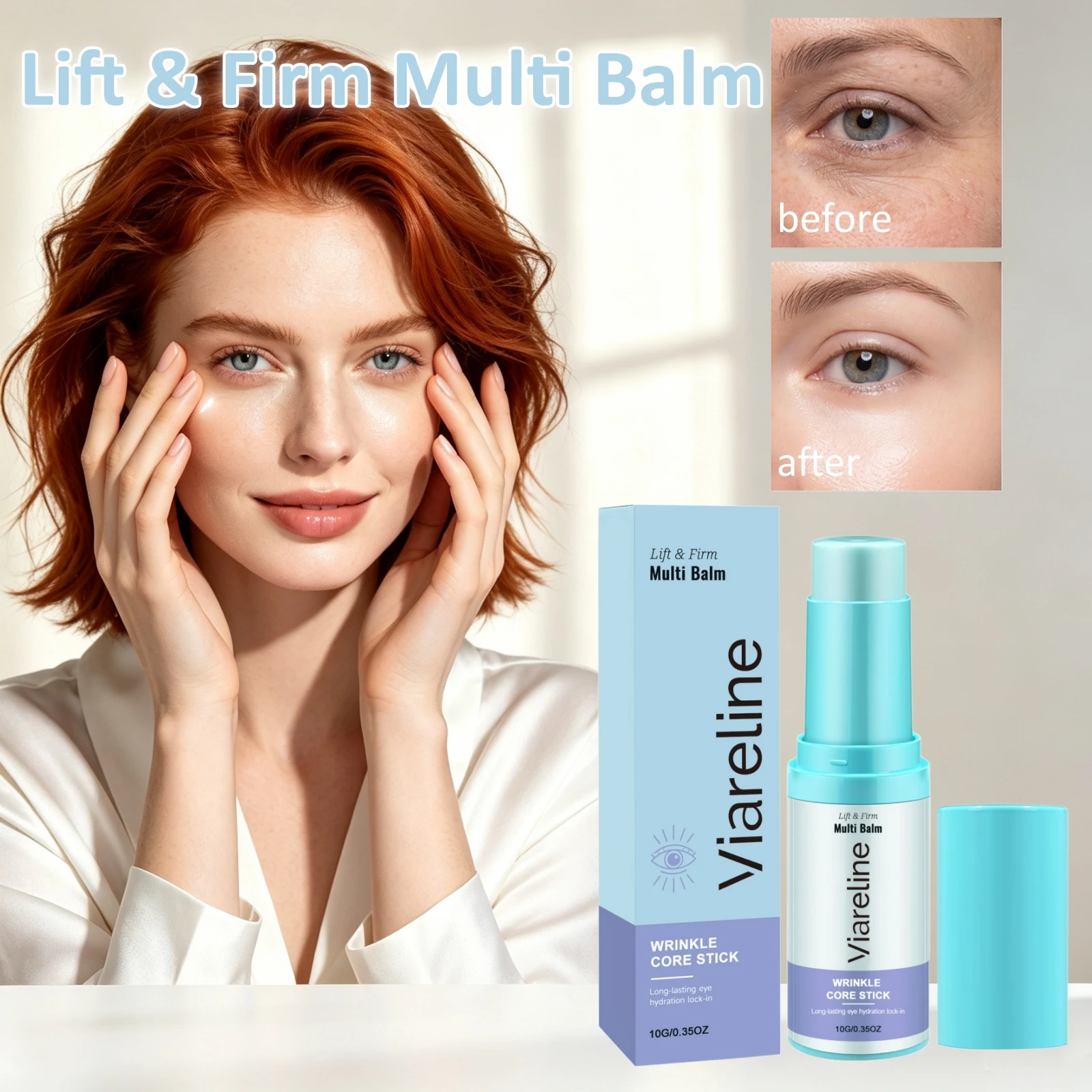 Lift Firm Eye Stick Lasting Hydration Firming Depuffing Brightening Eyes Area Care Anti-Wrinkle Multi Balm For Under Eye Contour