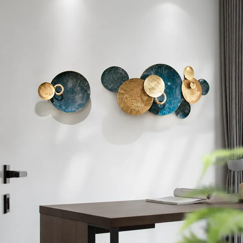 Three Dimensional Wrought Iron Wall Art Pendant Living Room Sofa Background Decor