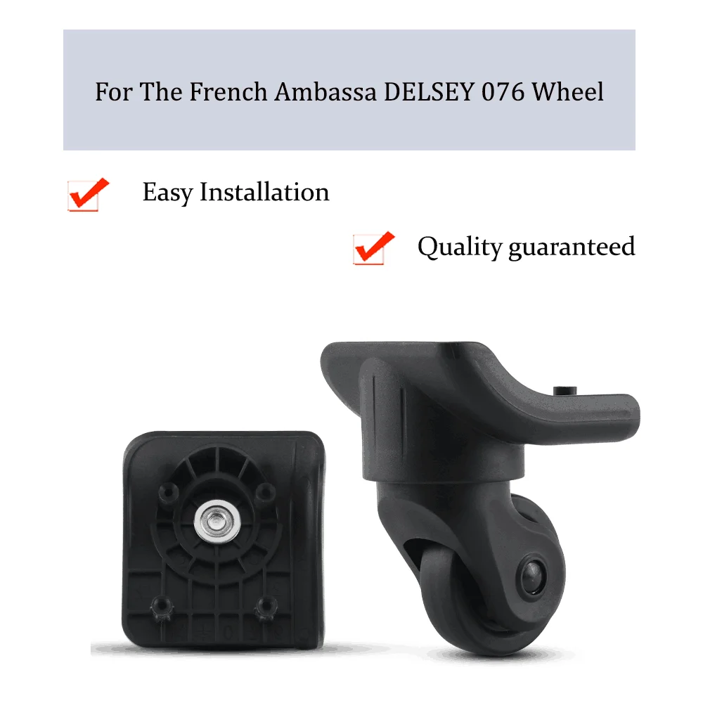 

For The French Ambassa DELSEY 076 Universal Wheel Replacement Trolley Case Luggage Pulley Silent Smooth Shock Absorbing Wheels