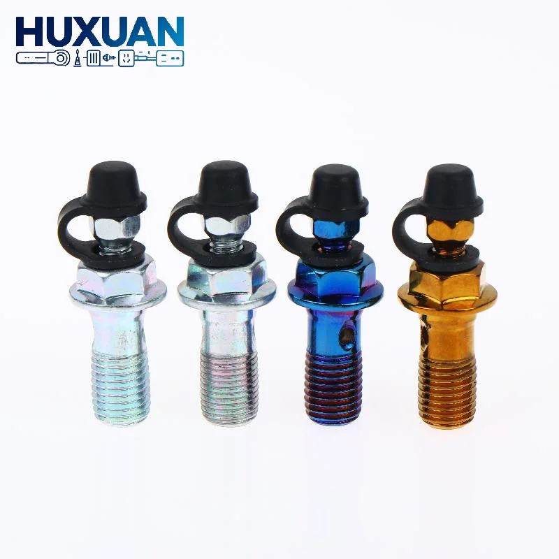 1Set Motorcycle Accessories Brake Bleed Screw Banjo Bolt M10*1.25mm /1.0mm