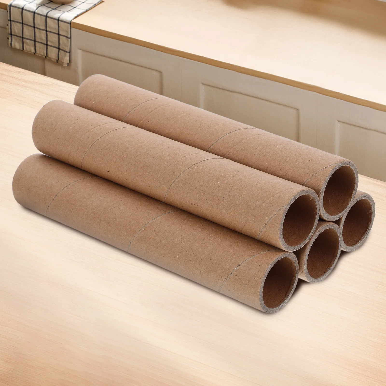 5Pcs Packaging Paper Tube Multifunctional Round Cardboard Tube for Calligraphy Poster Craft Roll Shipping Storage